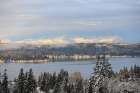 Bremerton, Washington State, Usa. Autumn snow, Puget Sound, Olympic Mountains and Dyes Inlet Art Print